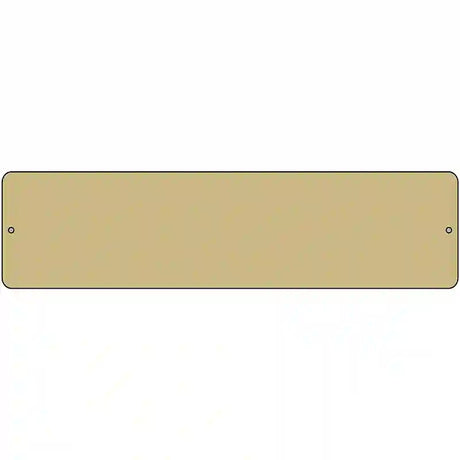 Gold Solid Blank Novelty Metal Street Sign 12" x 3" (MK)