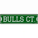 Bulls Ct Novelty Metal Street Sign 12" x 3" (MK)