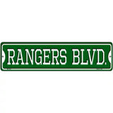 Rangers Blvd Novelty Metal Street Sign 12" x 3" (MK)