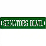 Senators Blvd Novelty Metal Street Sign 12" x 3" (MK)