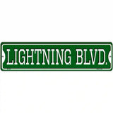 Lightning Blvd Novelty Metal Street Sign 12" x 3" (MK)