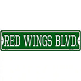 Red Wings Blvd Novelty Metal Street Sign 12" x 3" (MK)