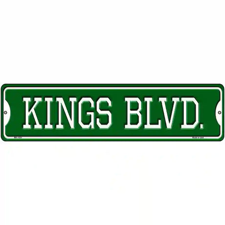Kings Blvd Novelty Metal Street Sign 12" x 3" (MK)