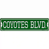 Coyotes Blvd Novelty Metal Street Sign 12" x 3" (MK)
