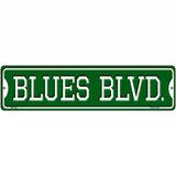 Blues Blvd Novelty Metal Street Sign 12" x 3" (MK)