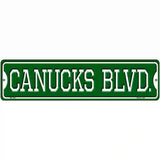 Canucks Blvd Novelty Metal Street Sign 12" x 3" (MK)