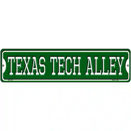 Texas Tech Alley Novelty Metal Street Sign 12" x 3" (MK)