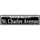 St. Charles Ave Novelty Metal Street Sign 12" x 3" (MK)