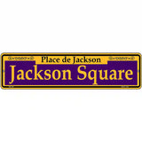 Jackson Square Purple Novelty Metal Street Sign 12" x 3" (MK)