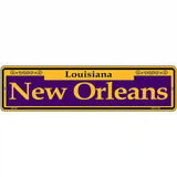 New Orleans Purple Novelty Metal Street Sign 12" x 3" (MK)