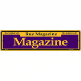 Magazine Purple Novelty Metal Street Sign 12" x 3" (MK)