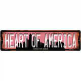 Kansas City Kansas Heart of America Novelty Metal Street Sign 12" x 3" (MK)