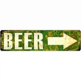 Beer to the Right Novelty Metal Street Sign 12" x 3" (MK)