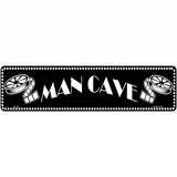 Man Cave Home Theater Novelty Metal Street Sign 12" x 3" (MK)