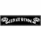Private Showing Home Theater Novelty Metal Street Sign 12" x 3" (MK)
