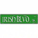 Irish Blvd Novelty Metal Street Sign 12" x 3" (MK)