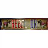 Rebel Drive Novelty Metal Street Sign 12" x 3" (MK)