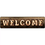 Welcome Horizontal Bulb Lettering Novelty Metal Street Sign 12" x 3" (MK)