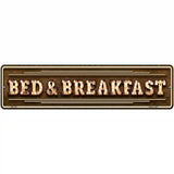 Bed and Breakfast Bulb Lettering Novelty Metal Street Sign 12" x 3" (MK)