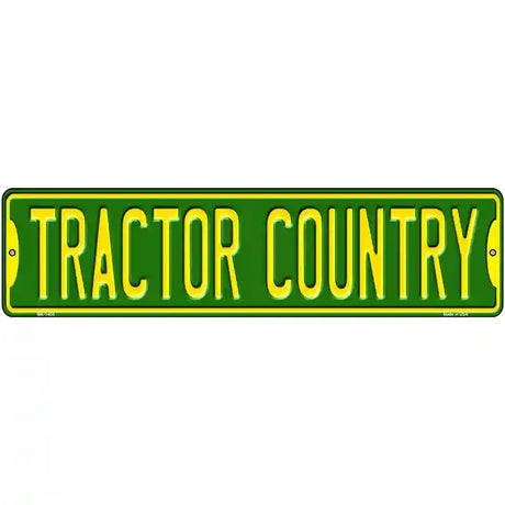 Tractor Country Novelty Metal Street Sign 12" x 3" (MK)