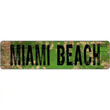 Miami Beach Novelty Metal Street Sign 12" x 3" (MK)