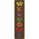 Welcome Floral Novelty Metal Street Sign 12" x 3" (MK)