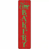 Mrs Claus Bakery Red Novelty Metal Street Sign 12" x 3" (MK)