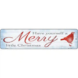 Merry Little Christmas Novelty Metal Street Sign 12" x 3" (MK)