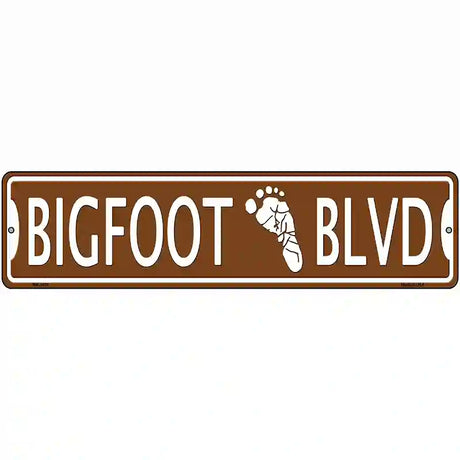 Bigfoot Blvd Novelty Metal Street Sign 12" x 3" (MK)