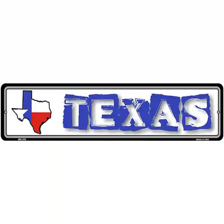 Texas State Outline Novelty Metal Vanity Street Sign 12" x 3" (MK)