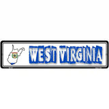 West Virginia State Outline Novelty Metal Vanity Street Sign 12" x 3" (MK)