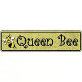 Queen Bee Gold Novelty Metal Street Sign 12" x 3" (MK)
