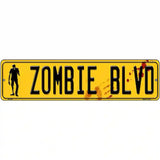 Zombie Blvd Metal Novelty Street Sign 12" x 3" (MK)