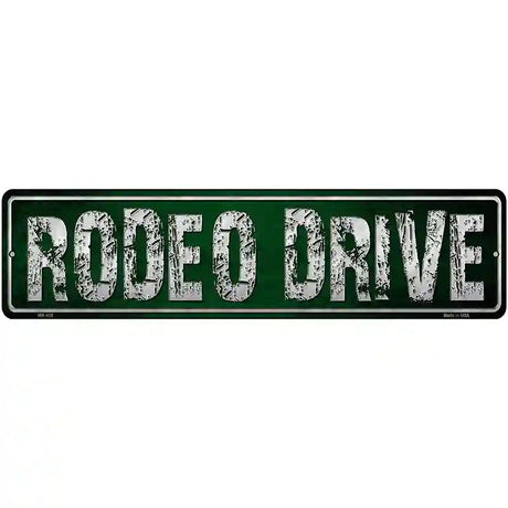 Rodeo Drive Metal Novelty Street Sign 12" x 3" (MK)