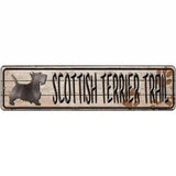 Scottish Terrier Trail Novelty Metal Street Sign 12" x 3" (MK)
