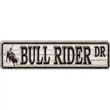 Bull Rider Dr Novelty Metal Street Sign 12" x 3" (MK)