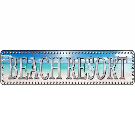 Beach Resort Novelty Metal Street Sign 12" x 3" (MK)