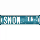 Snow Dr Novelty Metal Street Sign 12" x 3" (MK)