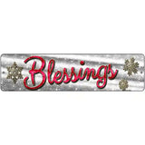 Blessings With Snowflakes Novelty Street Sign 12" x 3" (MK)