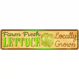 Farm Fresh Lettuce Novelty Metal Street Sign 12" x 3" (MK)