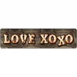 Love XOXO Bulb Lettering Novelty Metal Street Sign 12" x 3" (MK)