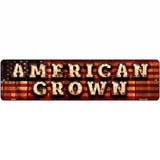 American Grown Bulb Lettering American Flag Novelty Metal Street Sign 12" x 3" (MK)
