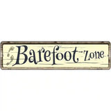 Barefoot Zone Novelty Metal Street Sign 12" x 3" (MK)