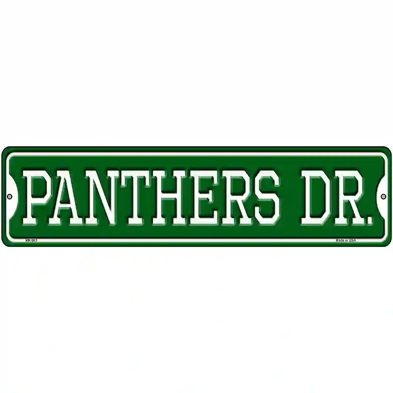 Panthers Dr Novelty Metal Street Sign 12" x 3" (MK)
