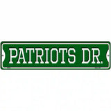 Patriots Dr Novelty Metal Street Sign 12" x 3" (MK)