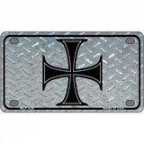 Maltese Cross Novelty Metal License Plate 4" x 2.2" (MLP)
