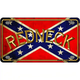 Redneck Confederate Flag Novelty Metal License Plate 4" x 2.2" (MLP)