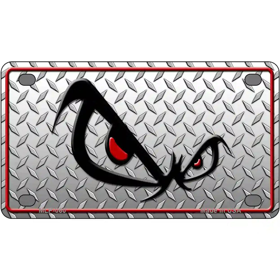 No Fear Eyes Diamond Novelty Metal License Plate 4" x 2.2" (MLP)