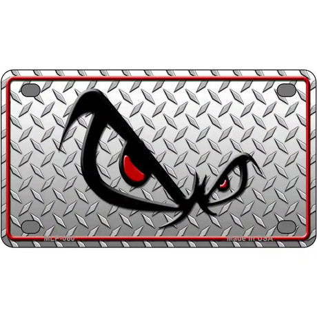 No Fear Eyes Diamond Novelty Metal License Plate 4" x 2.2" (MLP)