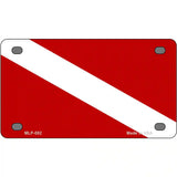 Diving Flag Novelty Metal License Plate 4" x 2.2" (MLP)